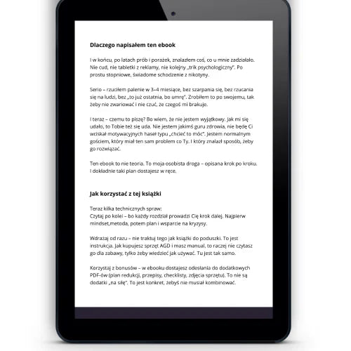 SoftQuit™ — Po Ludzku: Program Stopniowego Wygaszania Potrzeby Palenia